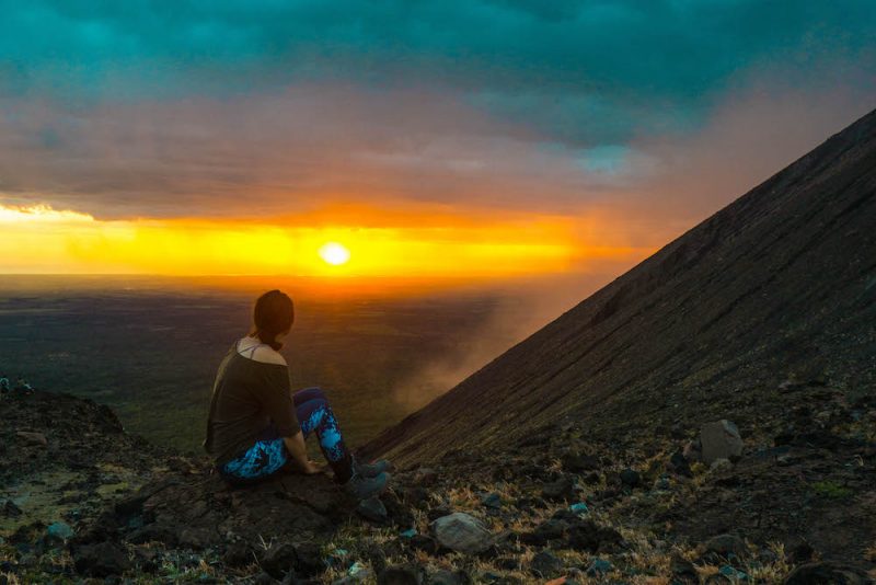 Golden hour landscape near Telica Volcano, Nicaragua