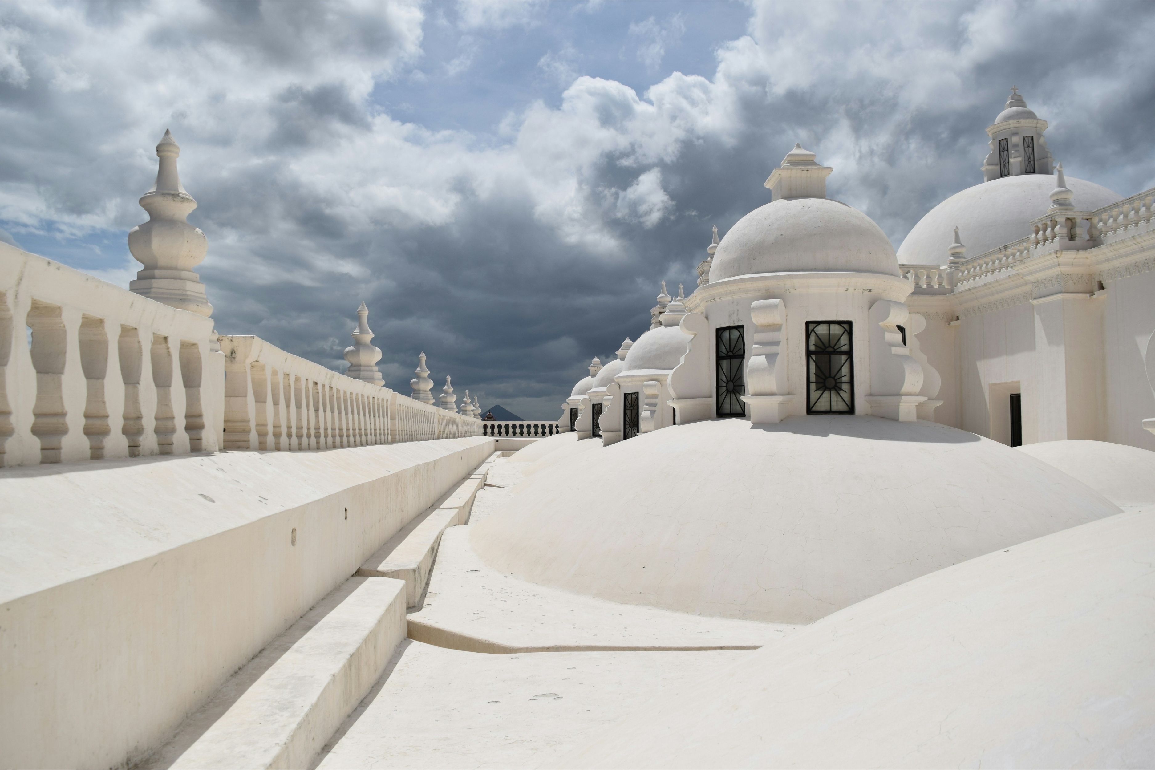 León Cathedral UNESCO World Heritage Site white rooftop and domes, Nicaragua